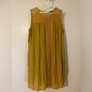 Mustard yellow mini dress 2X